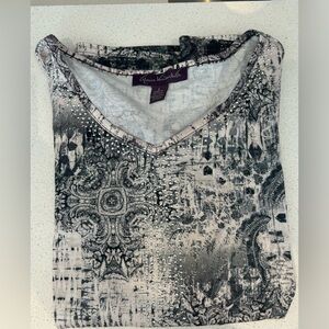 Gloria Vanderbilt Pattern and Bling Shirt - Small